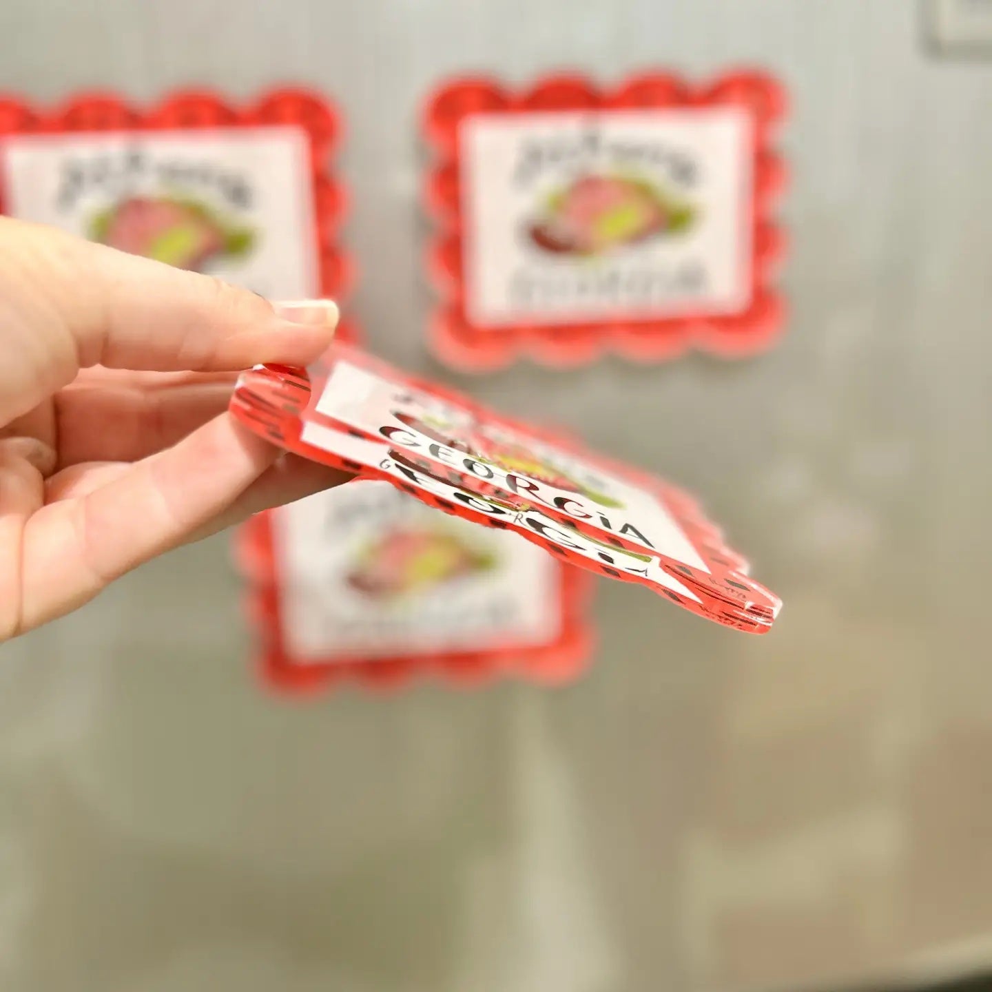 ACRYLIC Athens, GA Scalloped Stadium Magnet