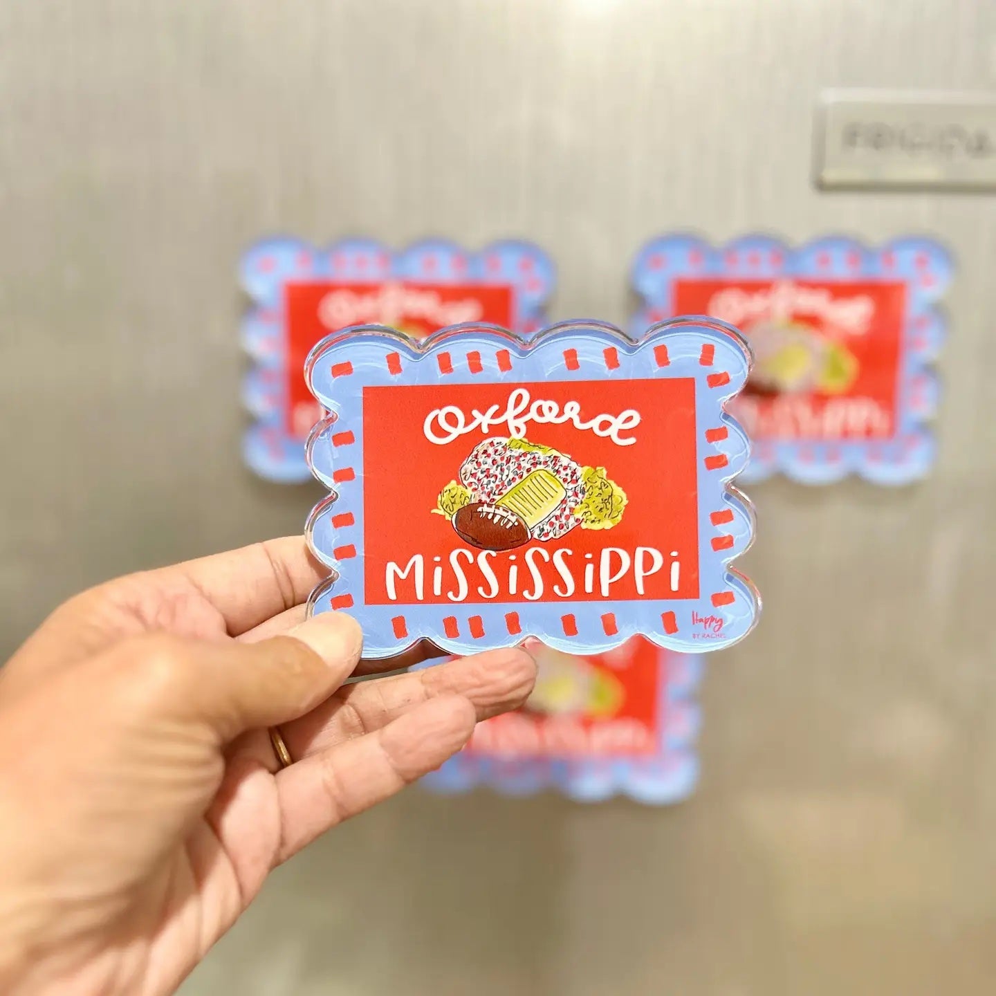 ACRYLIC Oxford, MS Scalloped Stadium Magnet