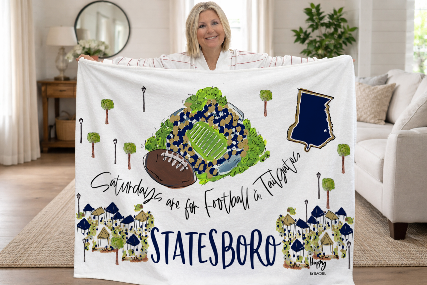 Statesboro Saturdays Game Day Fleece Blanket