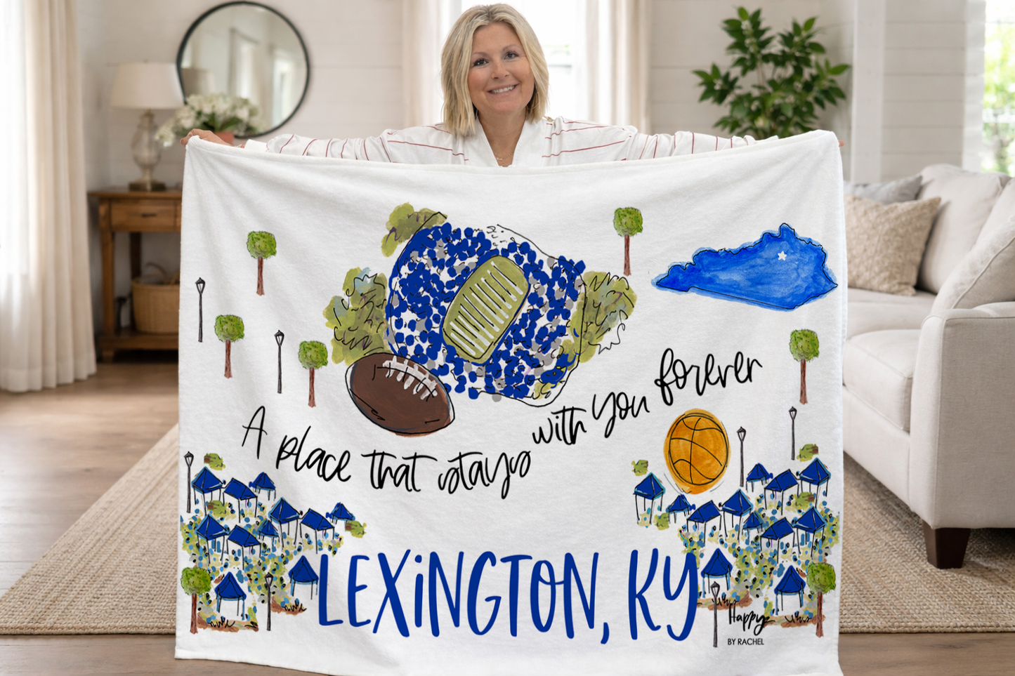 Lexington Saturdays Game Day Fleece Blanket - copy