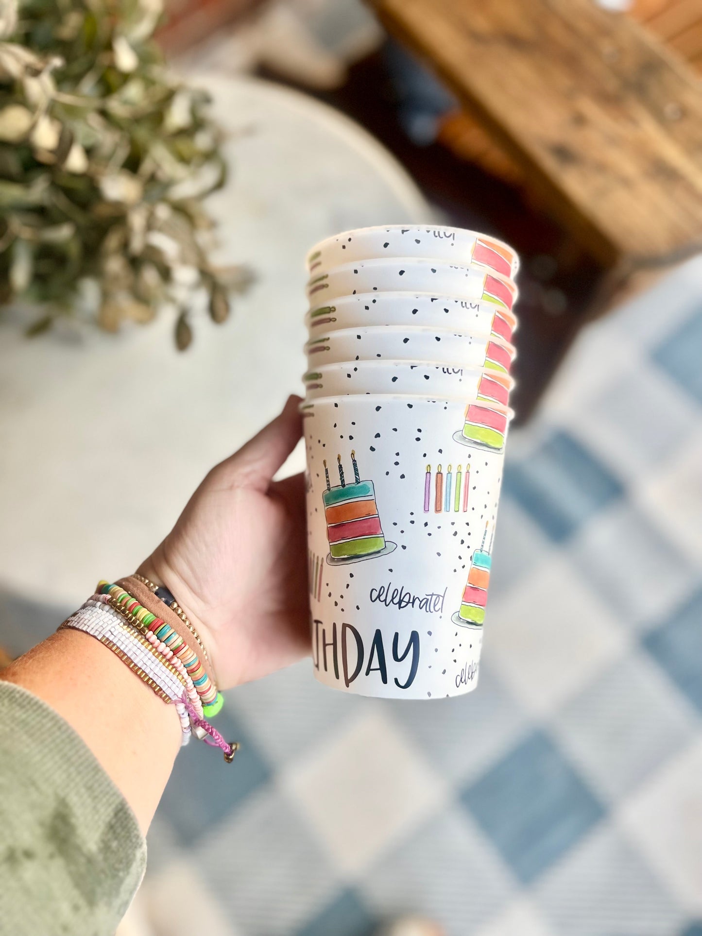 Reusable Birthday Candles and Cake Cups, Set of 6-NEW!!