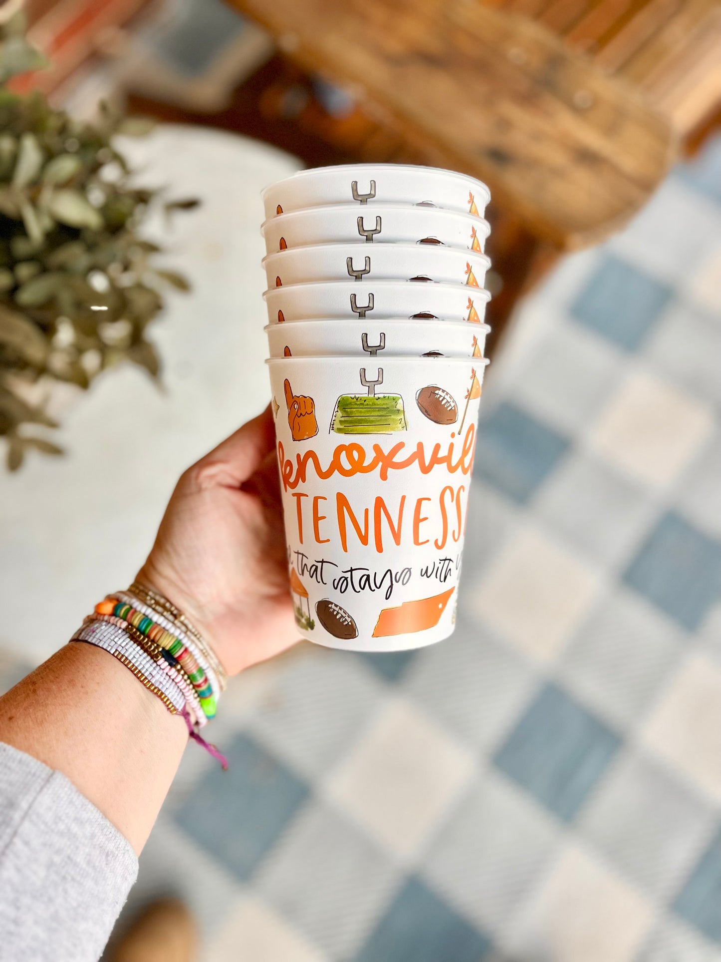 Knoxville, TN Multi Sport Collage Style Reusable Cups