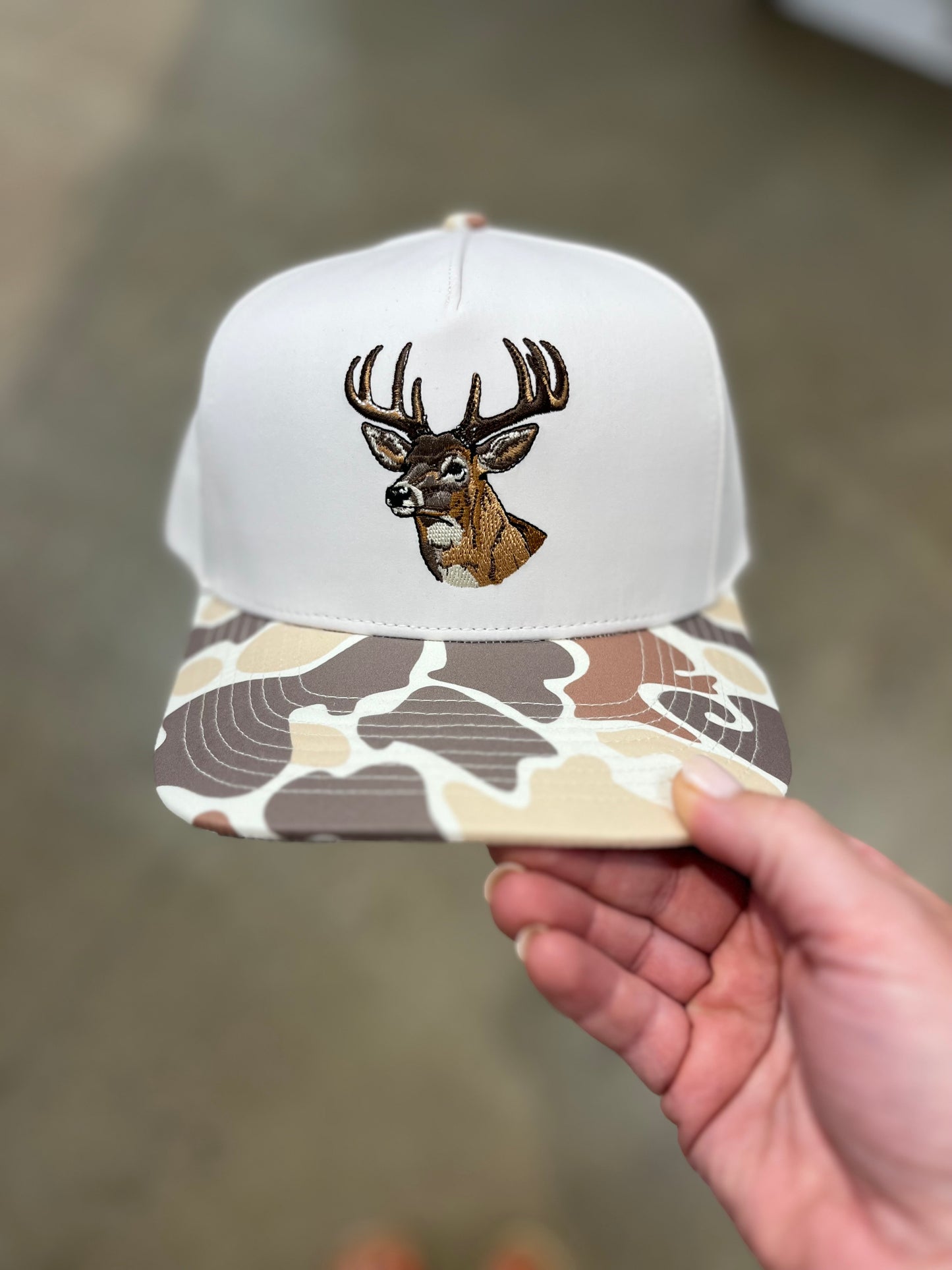 Deer - Outdoor Embroidered Camo Hat