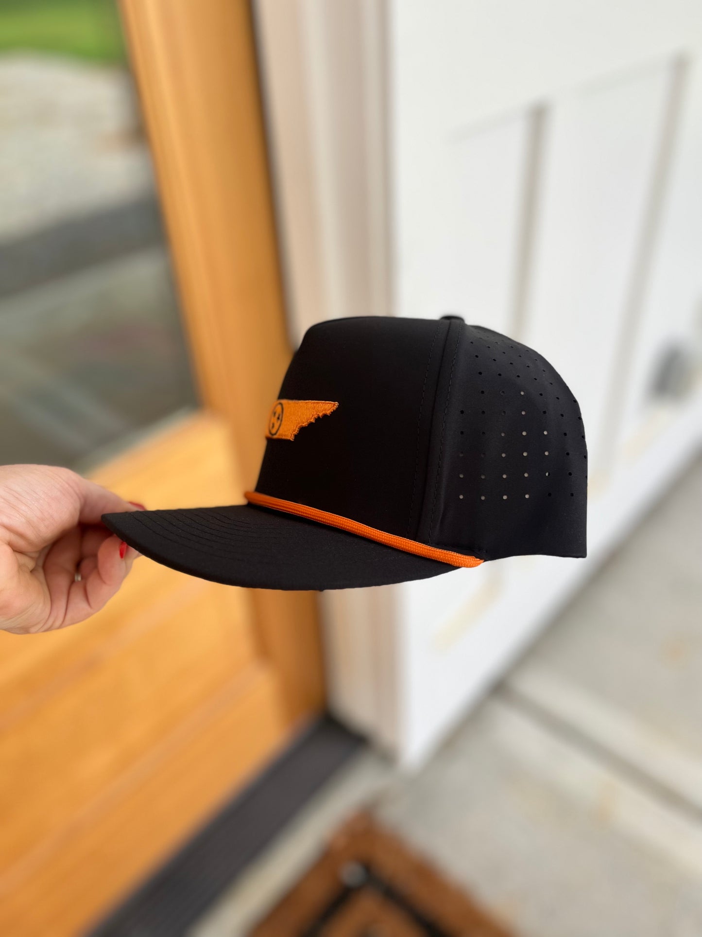 State of TN Rope Hat with Embroidered Tri State, Black