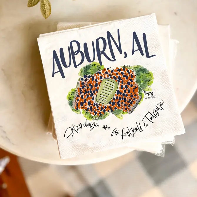 Auburn, AL Tailgate Napkins-Pack of 20-Lunch Size-Full