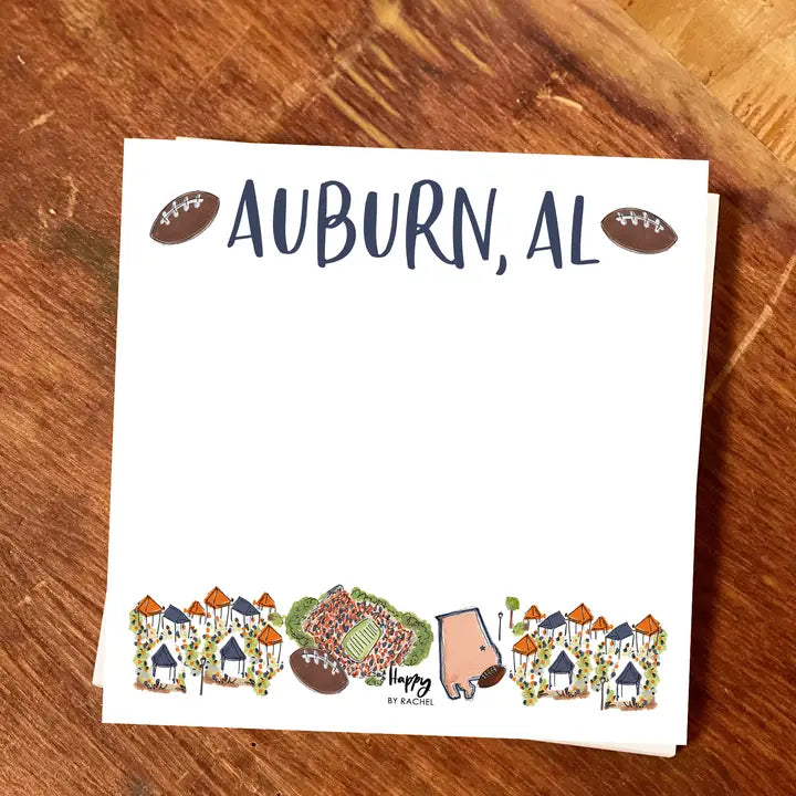 Auburn, AL Chunky Notepad-Stationery Writing Pad-100 Pages