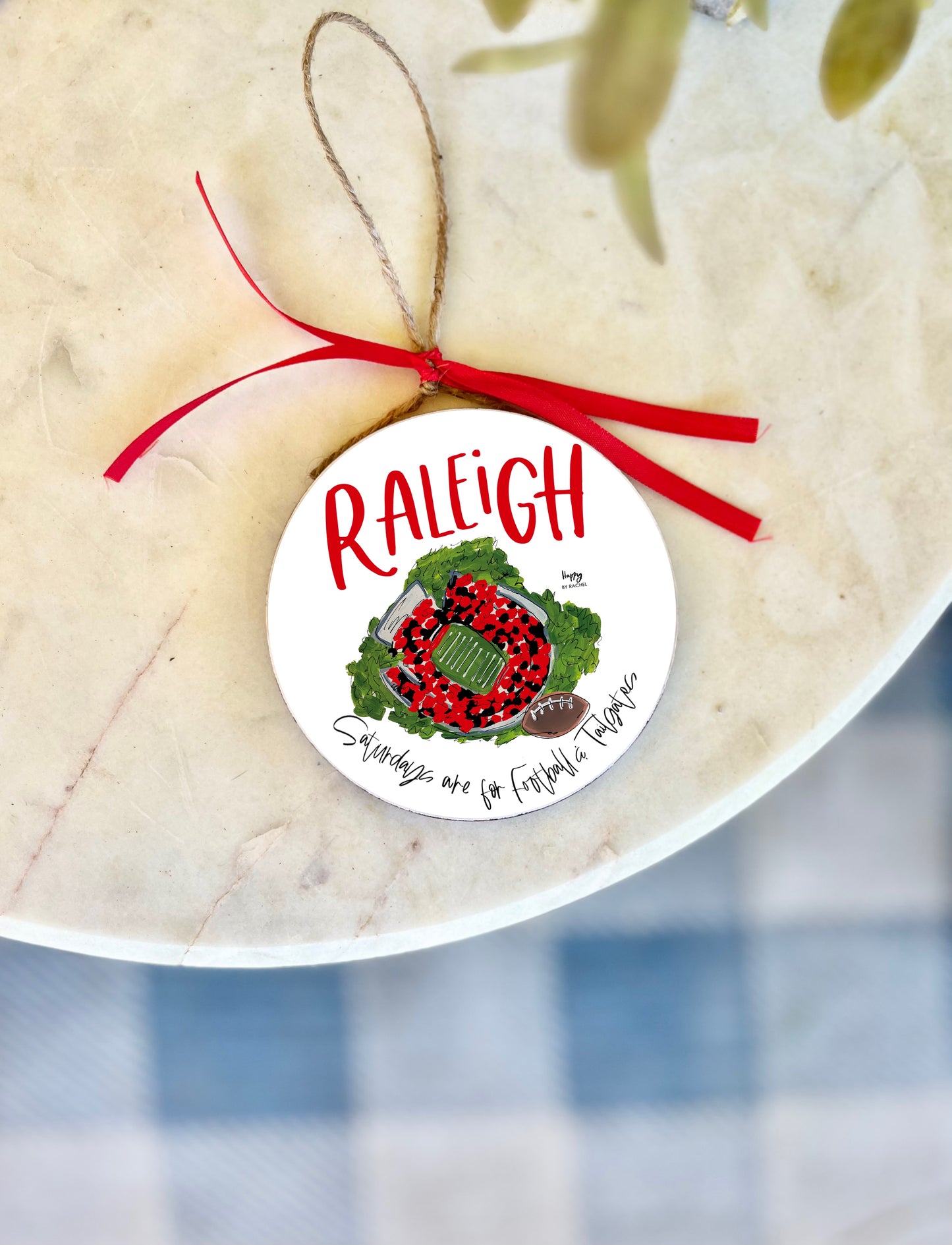 Raleigh, NC Wood & Enamel Ornament