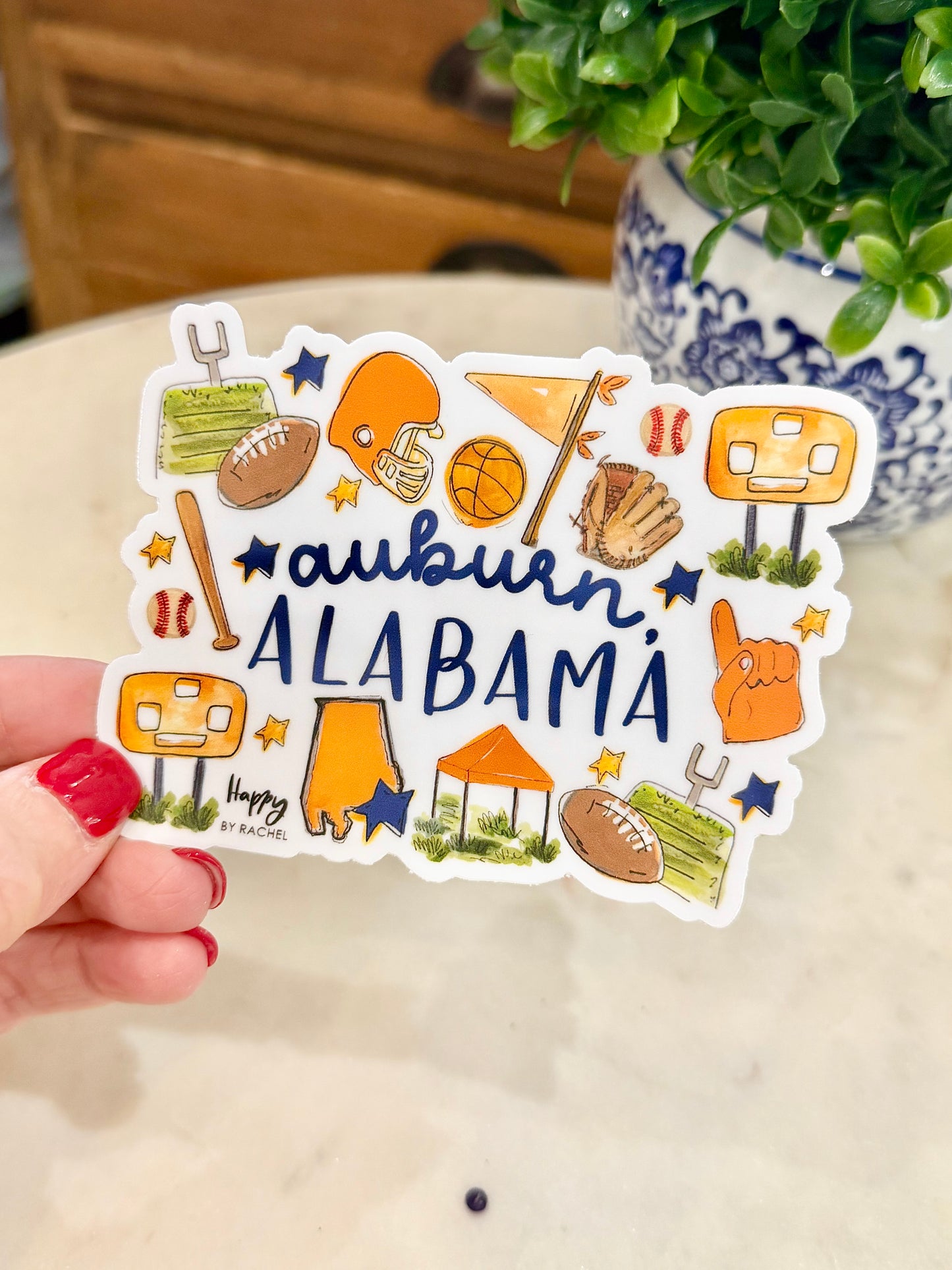 Auburn, AL Multi Sport Sticker