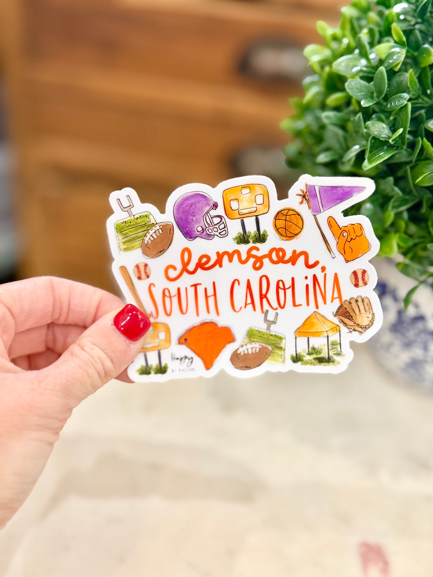 Clemson, SC Multi Sport Sticker