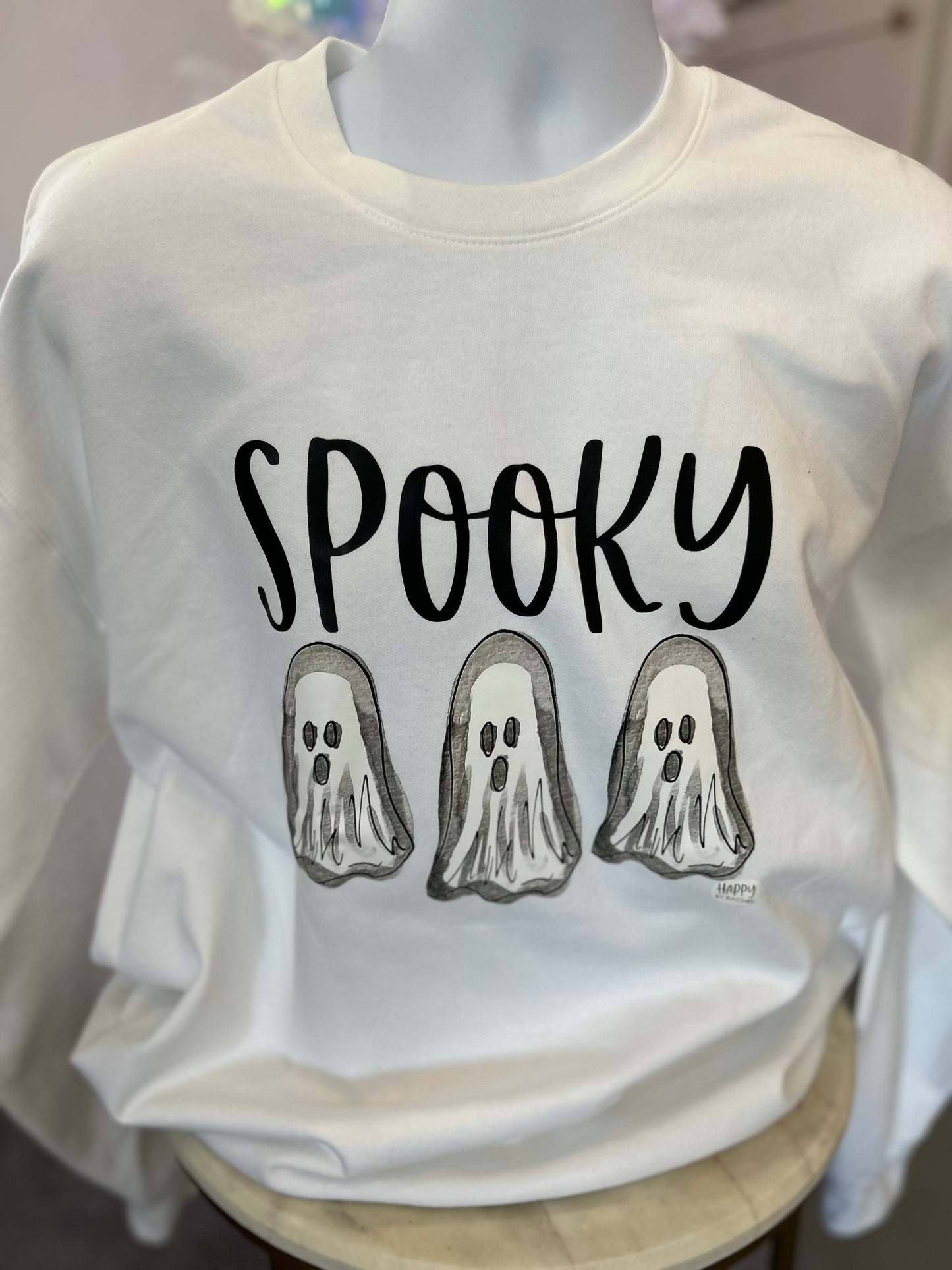 Spooky White Sweatshirt - White