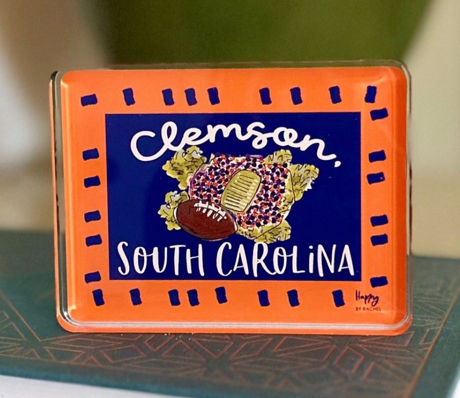 ACRYLIC Clemson, SC Sitter & Napkin Weight