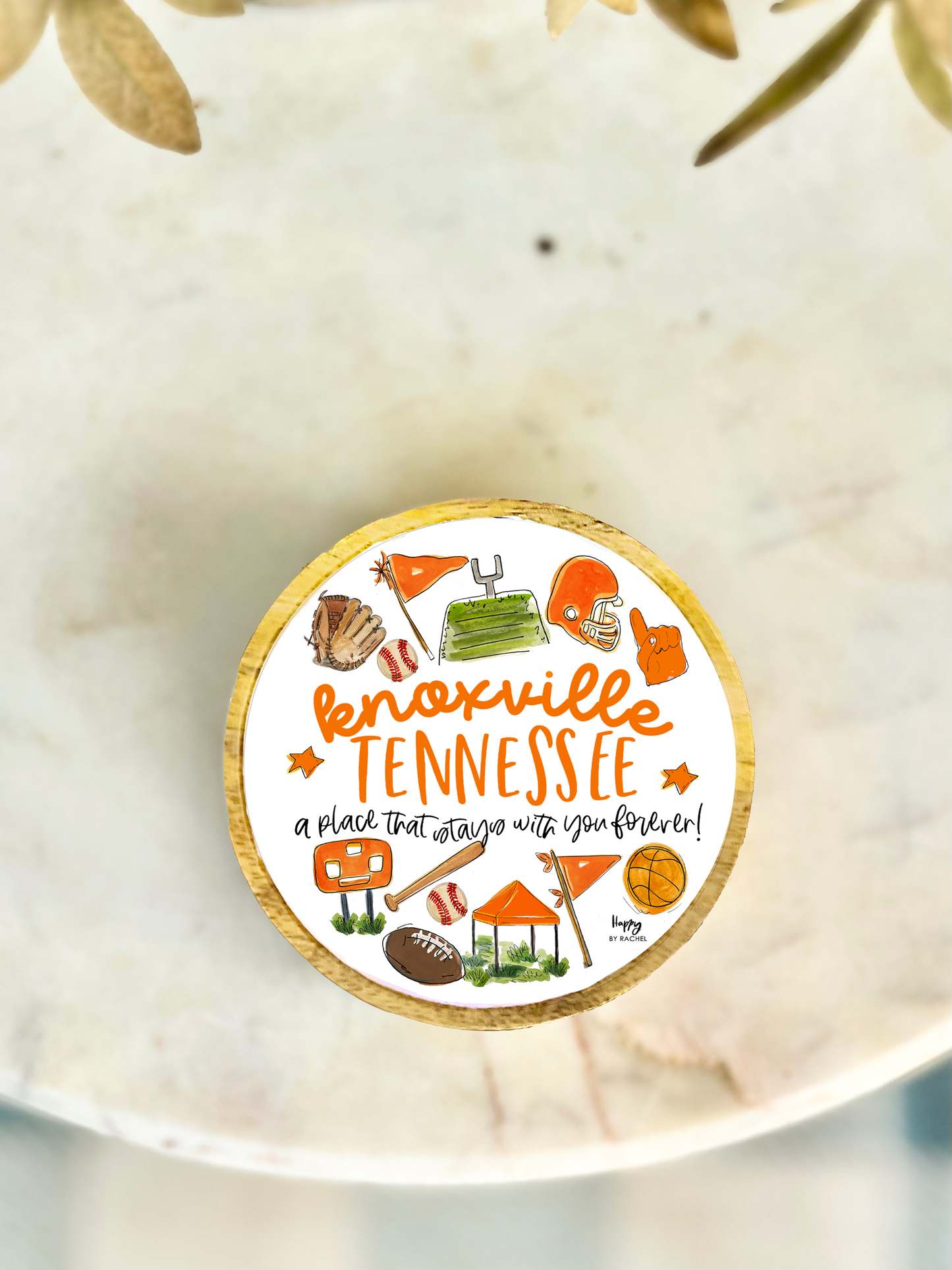 Knoxville, TN Wood and Enamel Small Tray