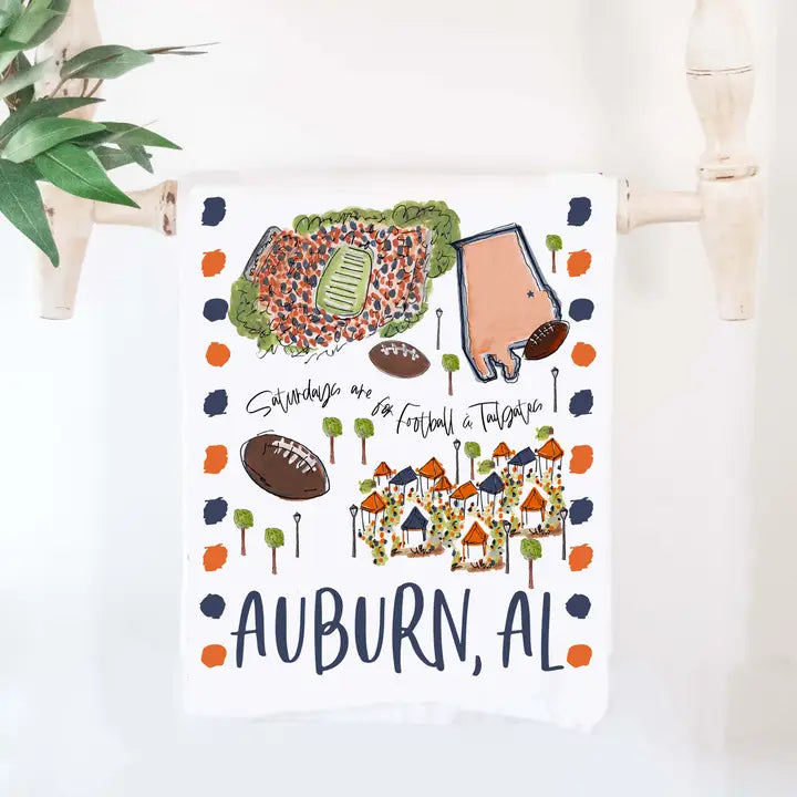 Auburn, AL Tea Towel