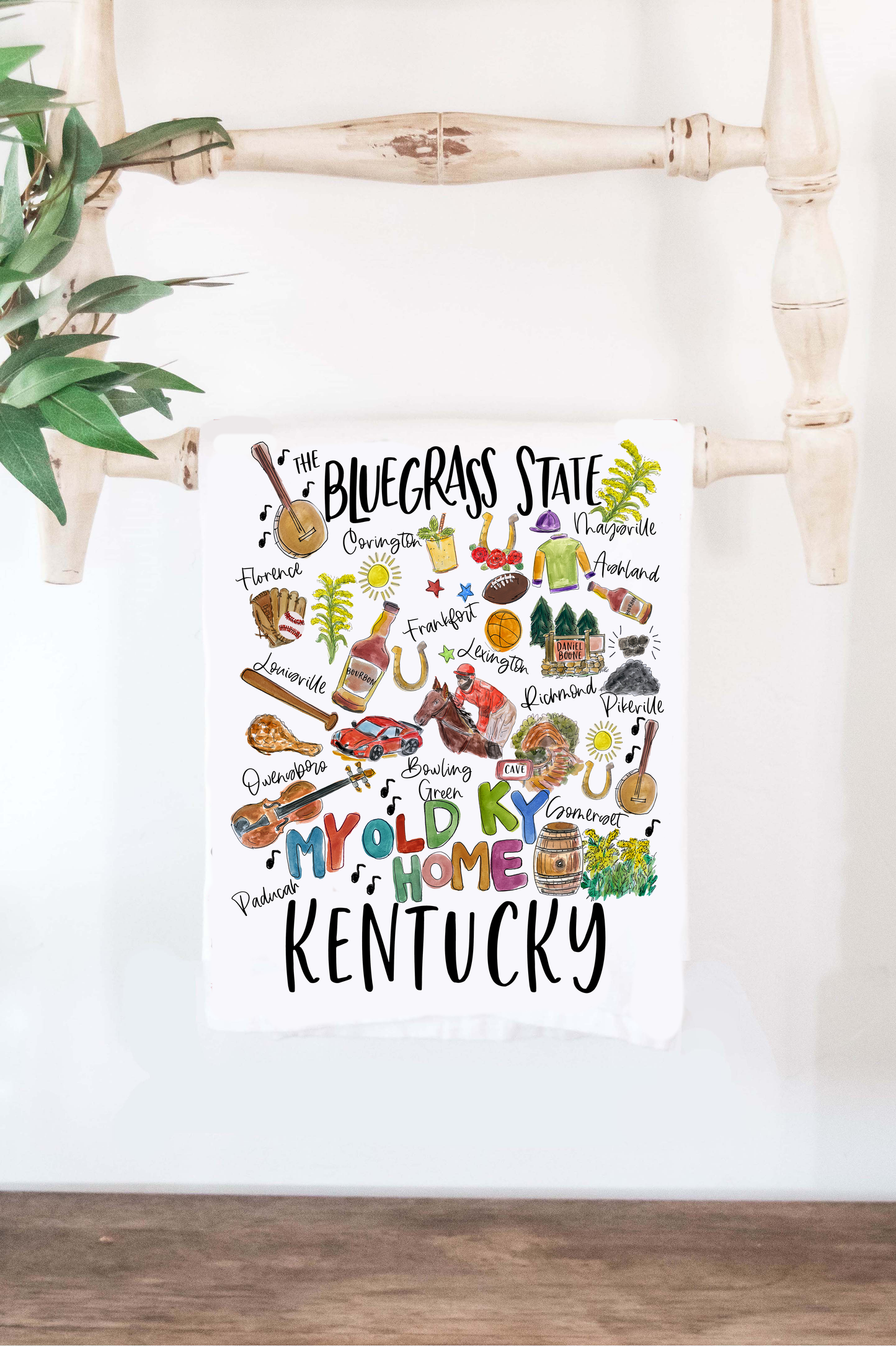 The State of Kentucky Tea Towel