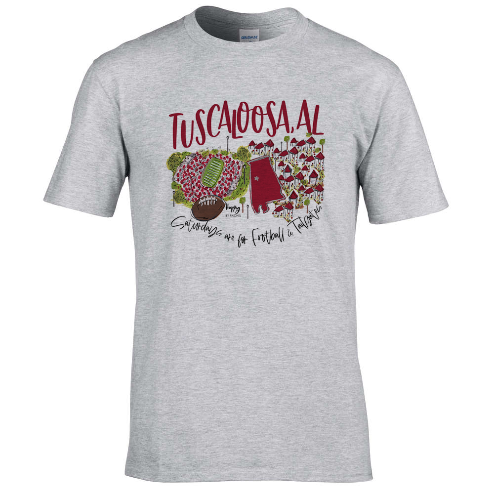 Tuscaloosa, AL College Town Gameday T Shirt