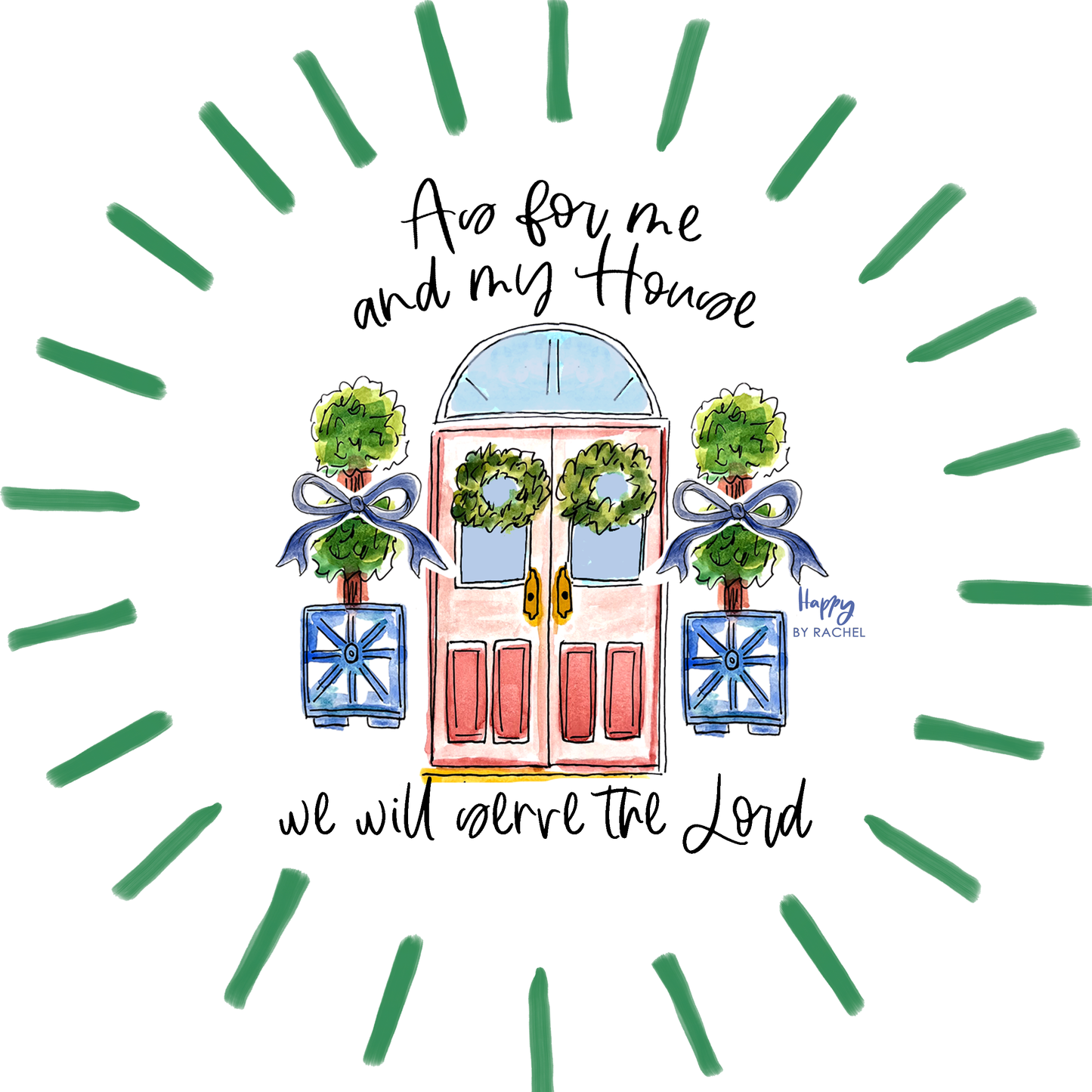 As For Me and My House Melamine Plates (set of 4)