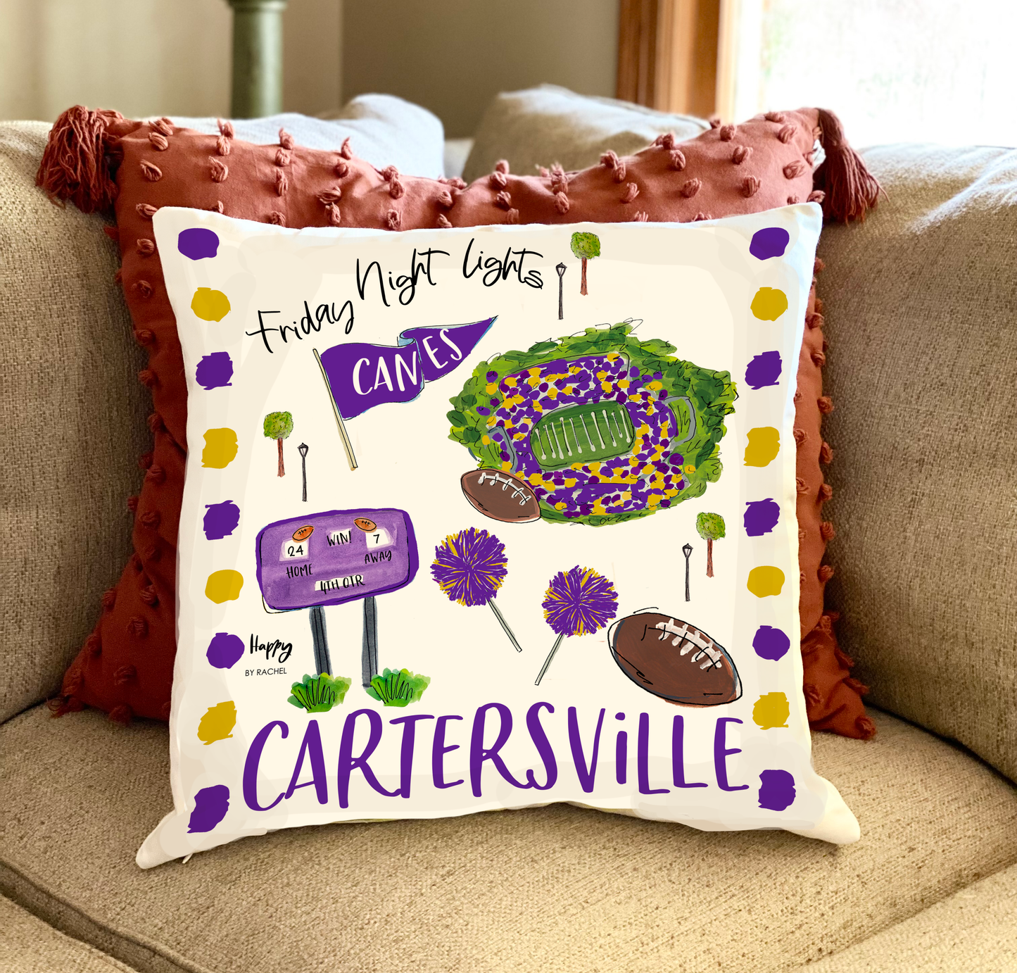 Cartersville Gameday Pillow