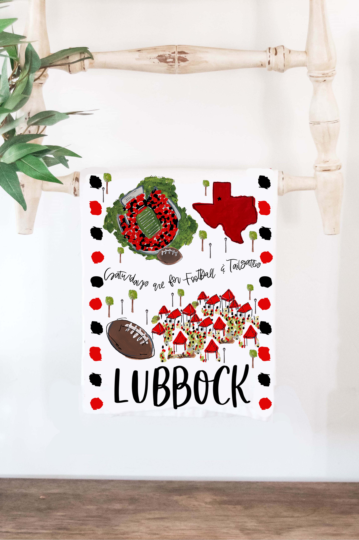 Saturdays Lubbock, TX Tea Towel