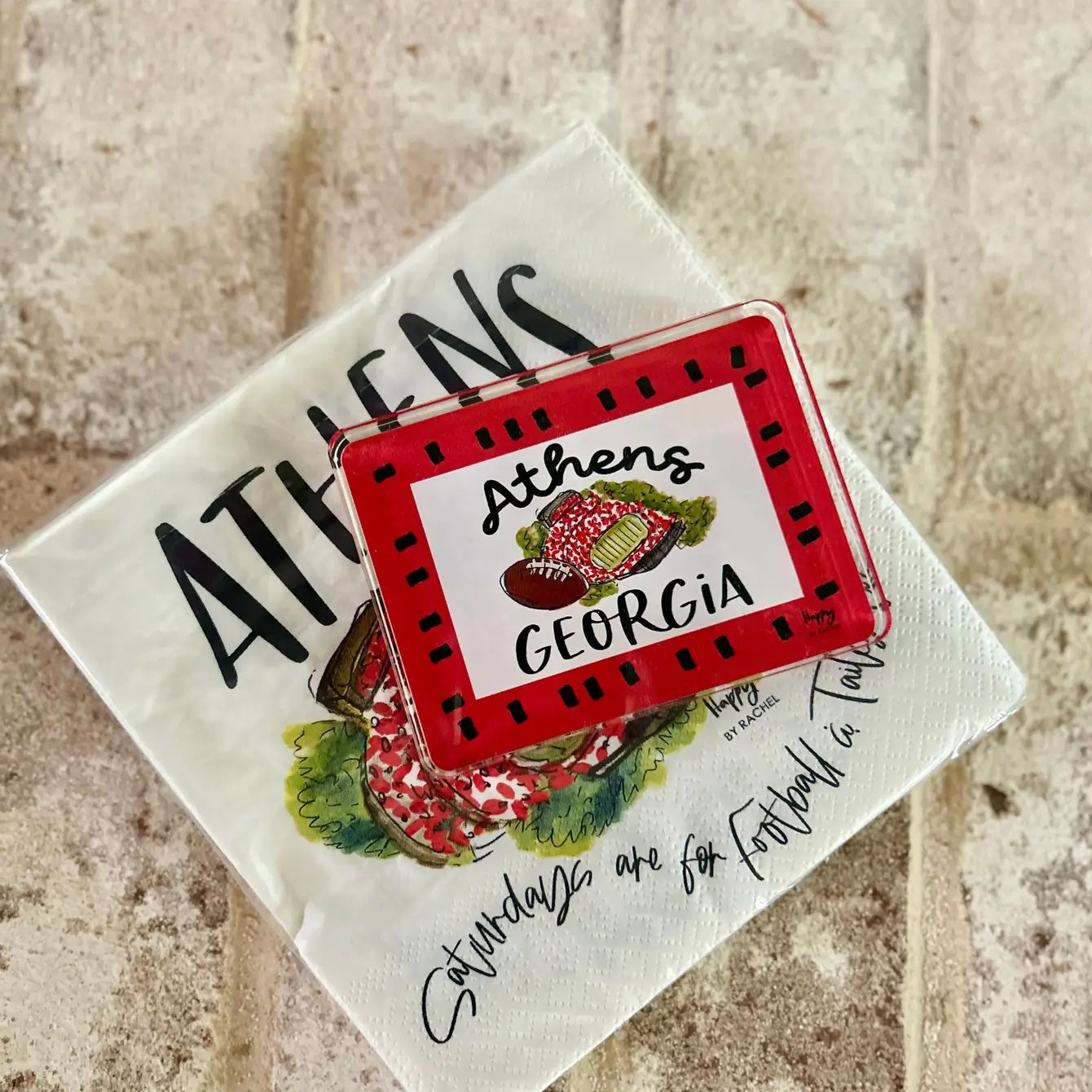 ACRYLIC Athens, GA Sitter & Napkin Weight