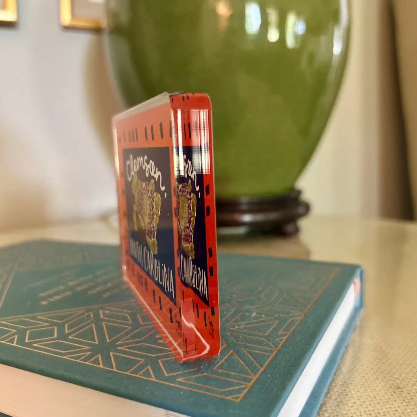 ACRYLIC Clemson, SC Sitter & Napkin Weight