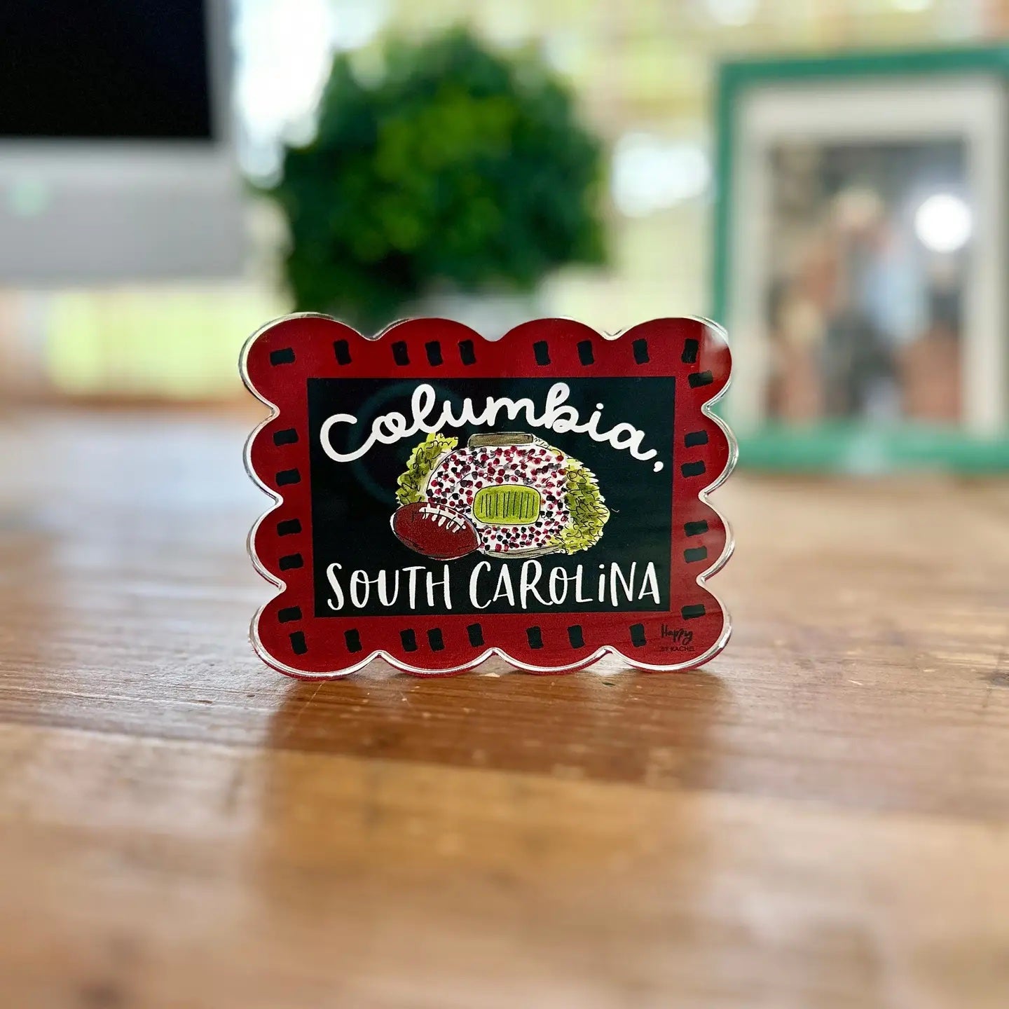 ACRYLIC Columbia, SC Scalloped Stadium Magnet