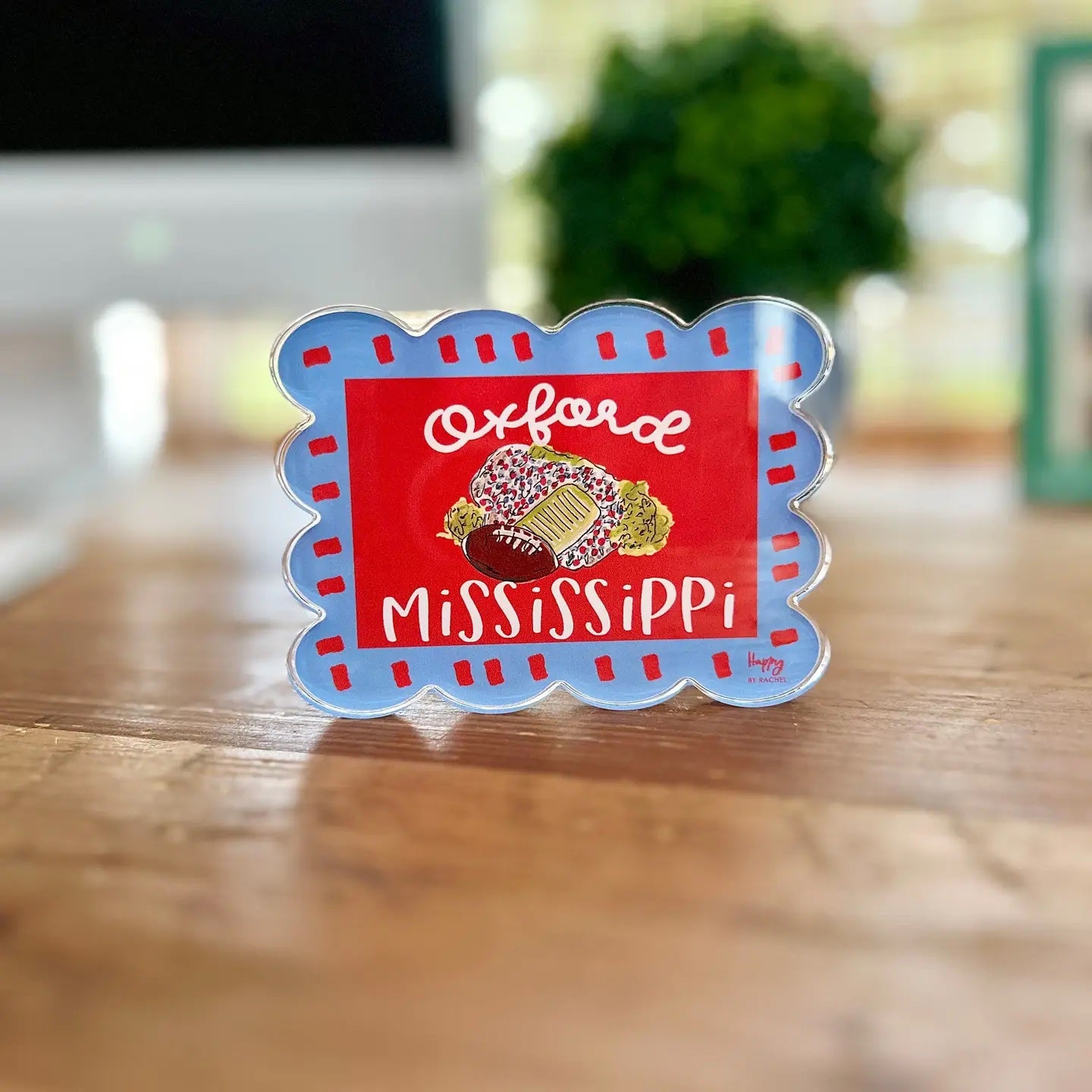 ACRYLIC Oxford, MS Scalloped Stadium Magnet