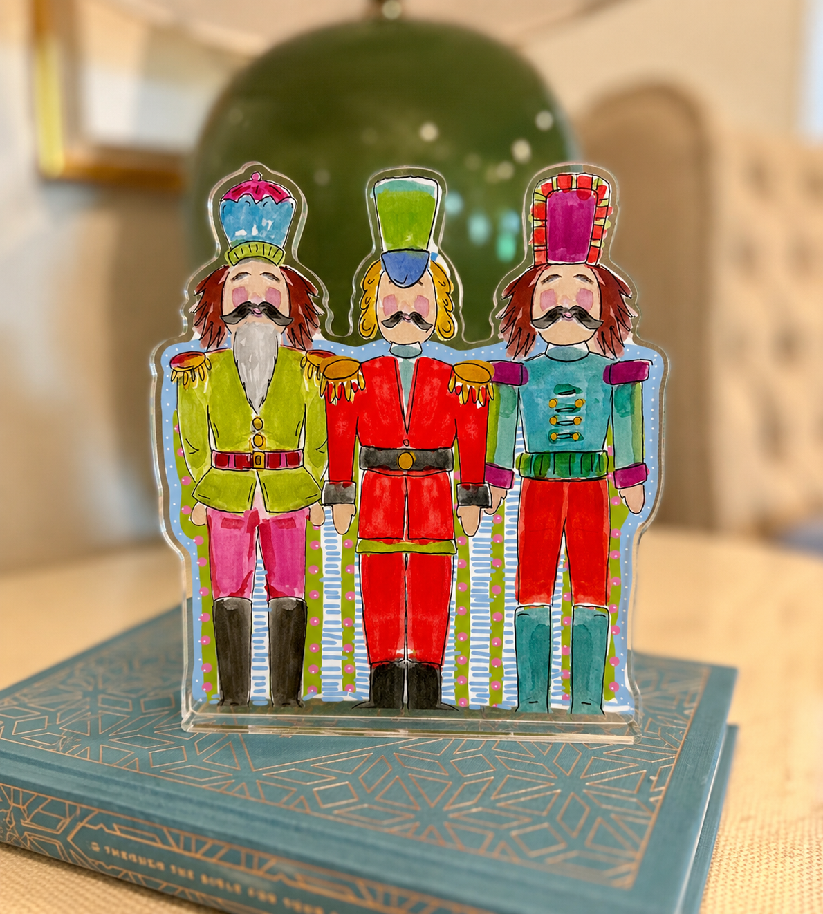 ACRYLIC Triple Nutcracker Sitter & Napkin Weight