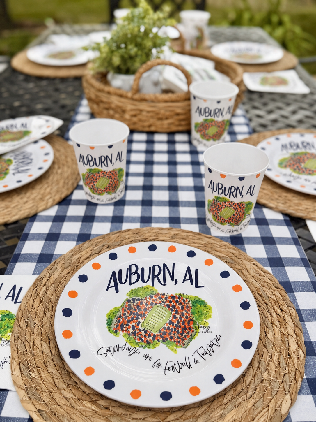 Auburn, AL Melamine Plates