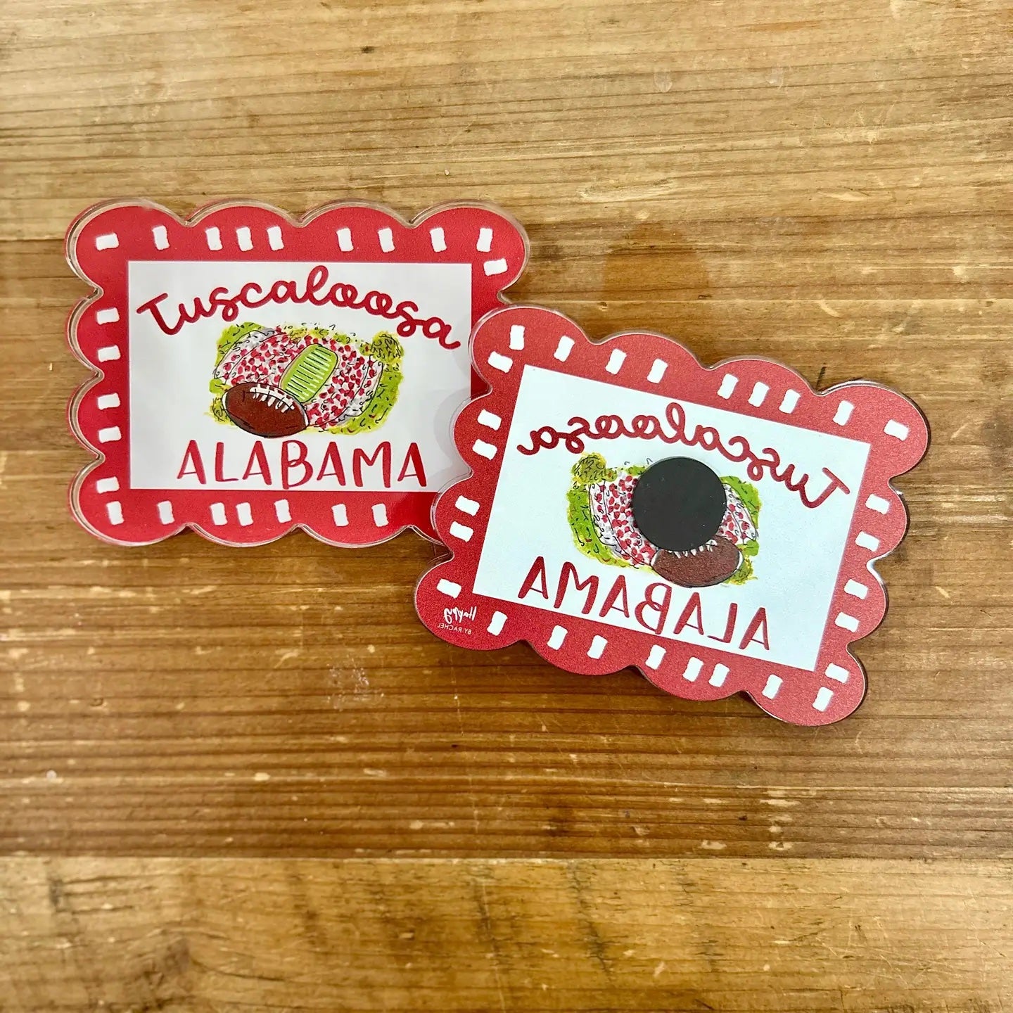 ACRYLIC Tuscaloosa, AL Scalloped Stadium Magnet