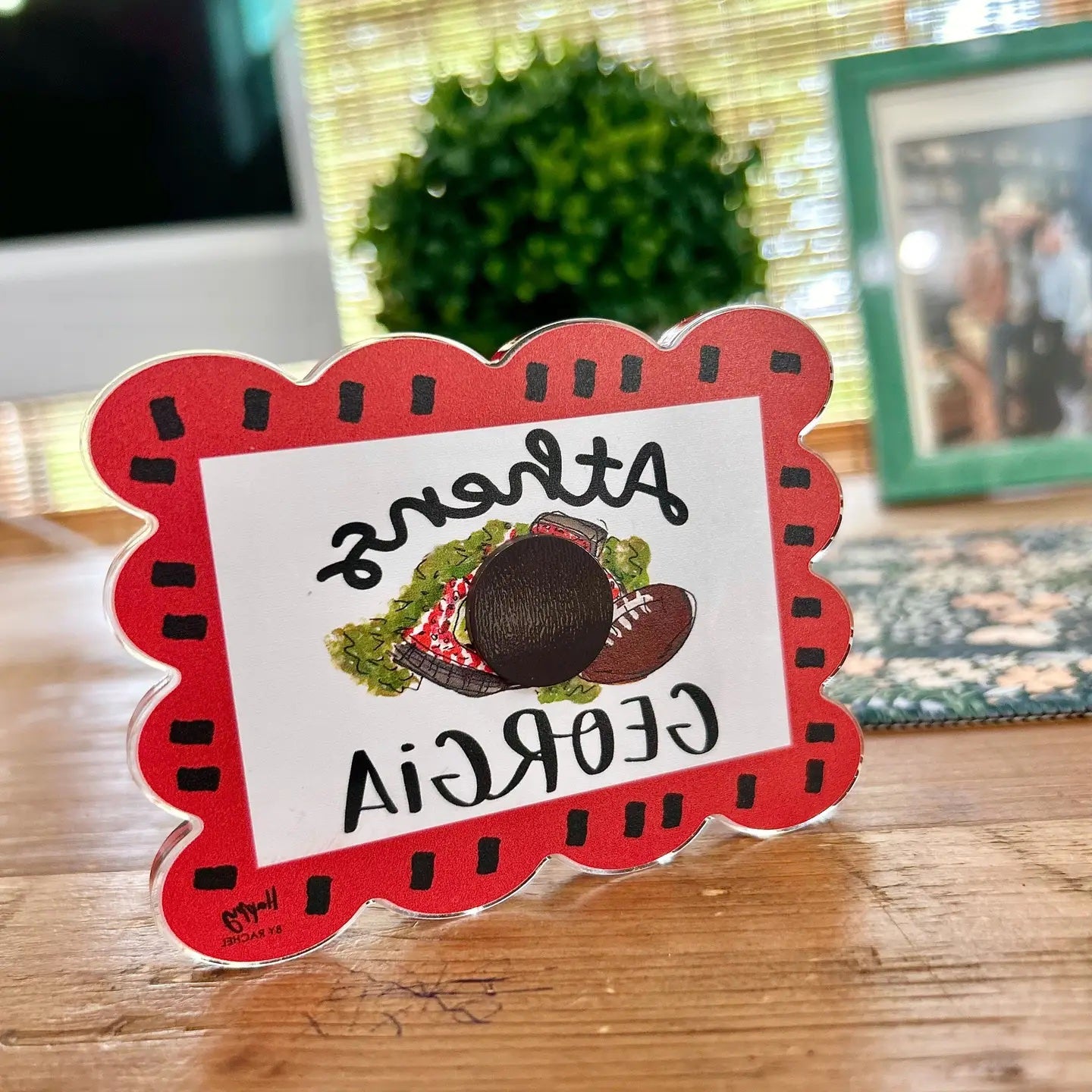 ACRYLIC Athens, GA Scalloped Stadium Magnet