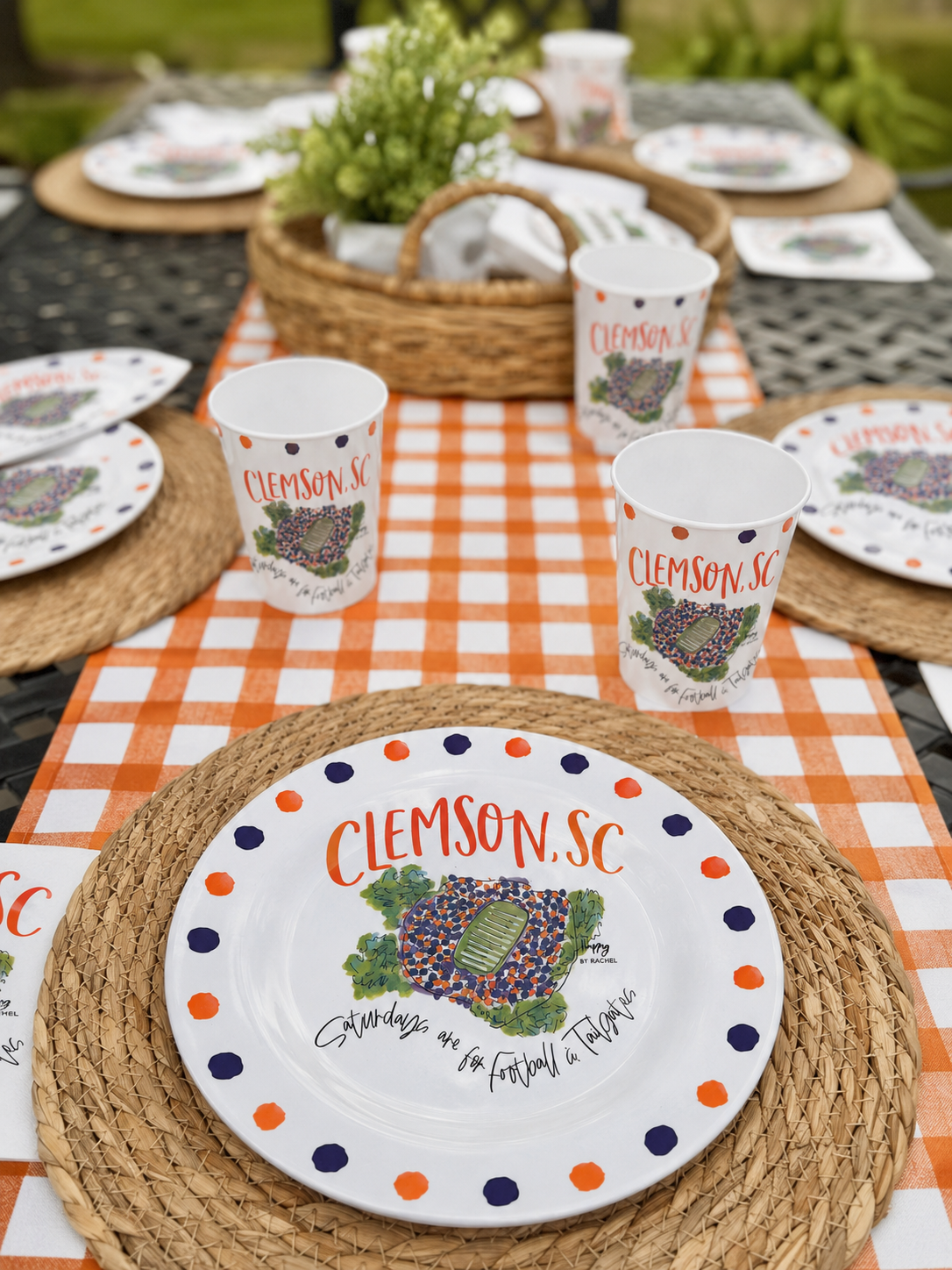 Clemson, SC Melamine Plates