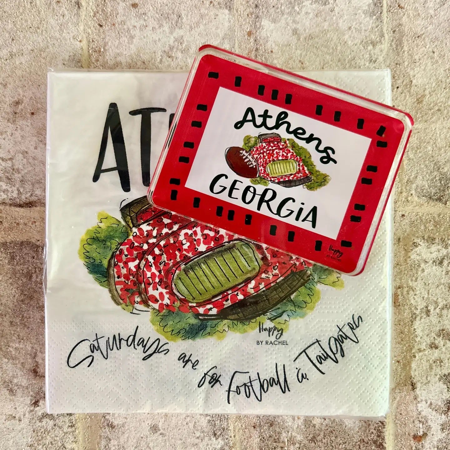 ACRYLIC Athens, GA Sitter & Napkin Weight