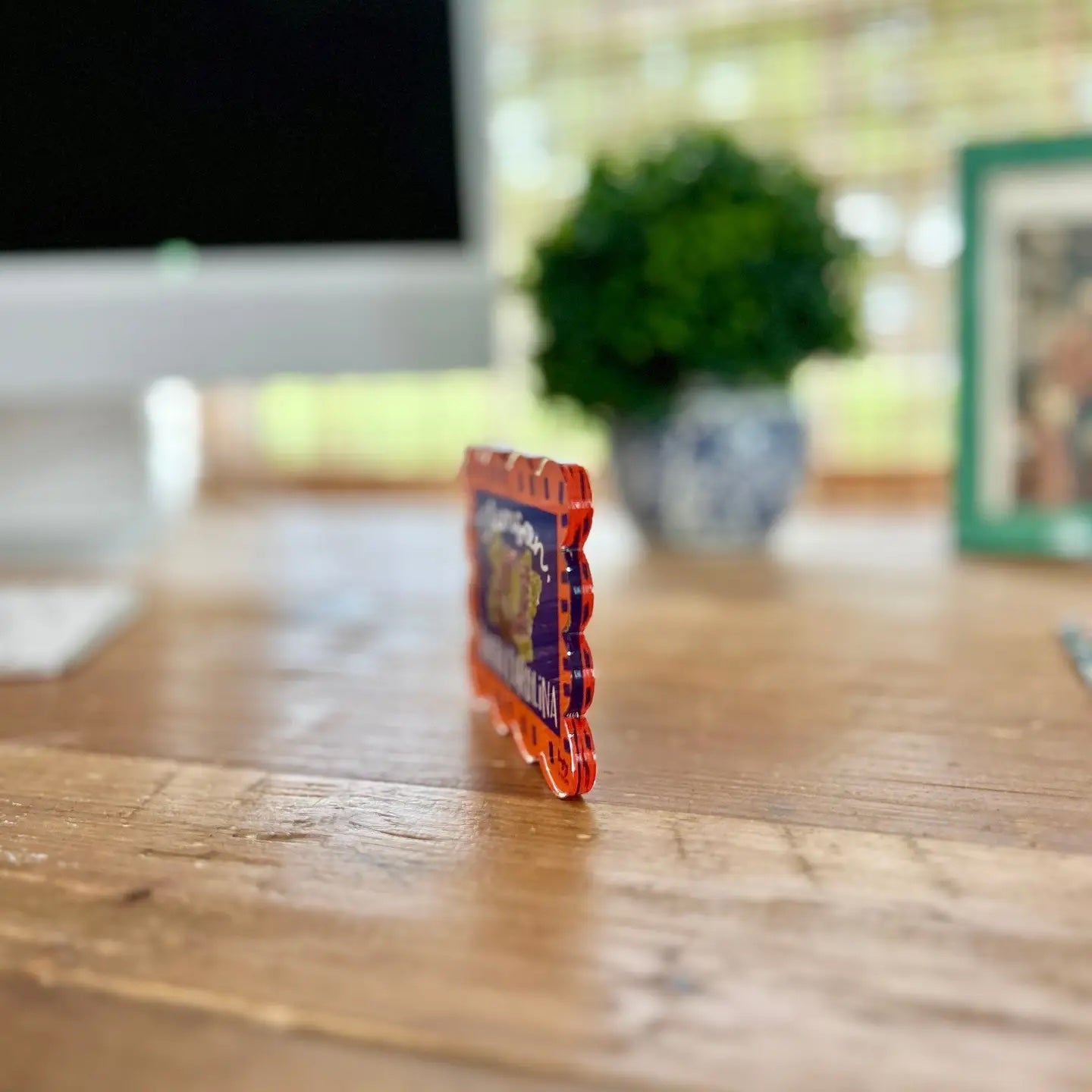 ACRYLIC Clemson, SC Scalloped Stadium Magnet