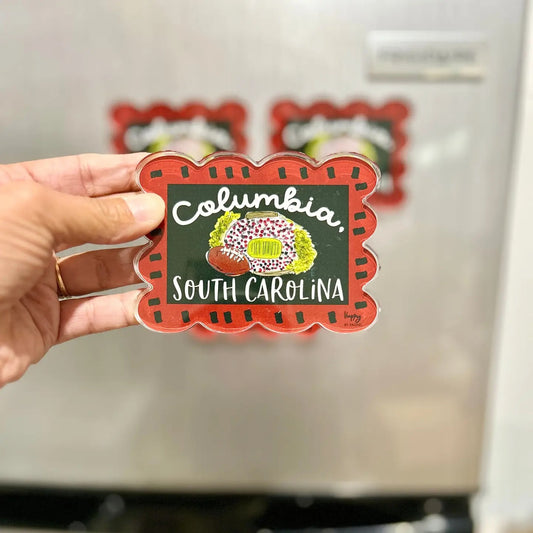ACRYLIC Columbia, SC Scalloped Stadium Magnet