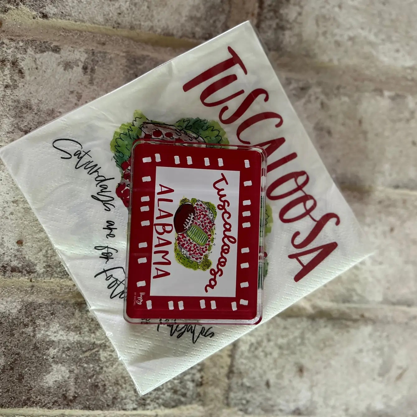 ACRYLIC Tuscaloosa, AL Sitter & Napkin Weight
