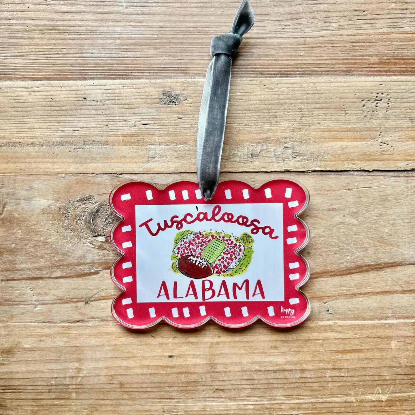 ACRYLIC Tuscaloosa, AL Scalloped Stadium Ornament