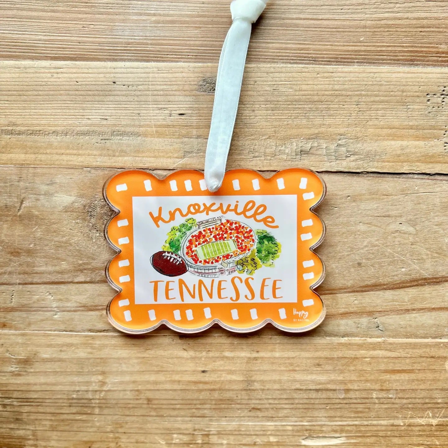 ACRYLIC Knoxville, TN Scalloped Stadium Ornament