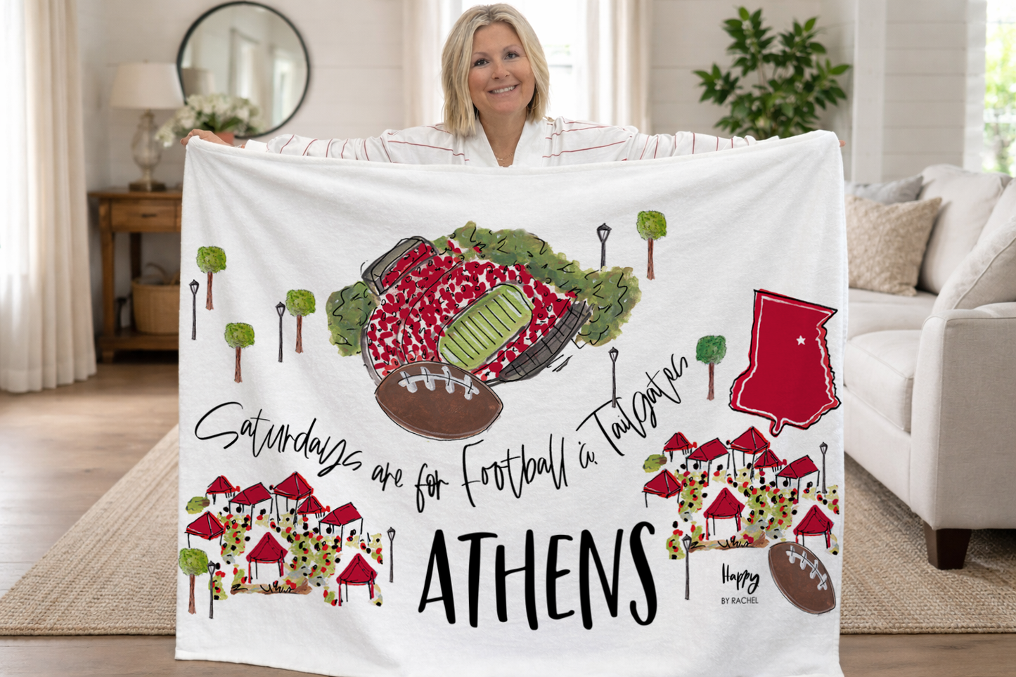 Athens Saturdays Game Day Fleece Blanket