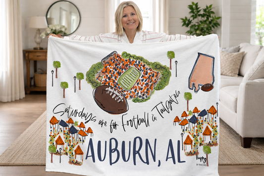 Auburn Saturdays Game Day Fleece Blanket