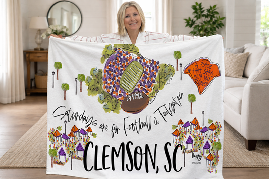 Clemson Saturdays Game Day Fleece Blanket