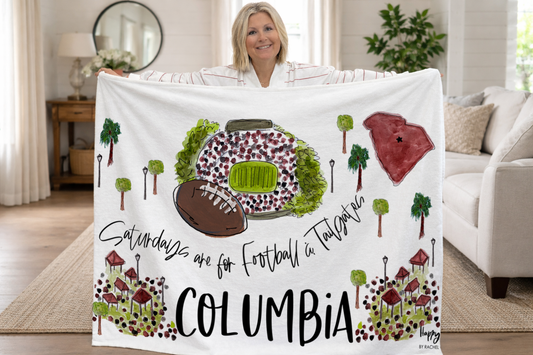 Columbia, SC Saturdays Game Day Fleece Blanket