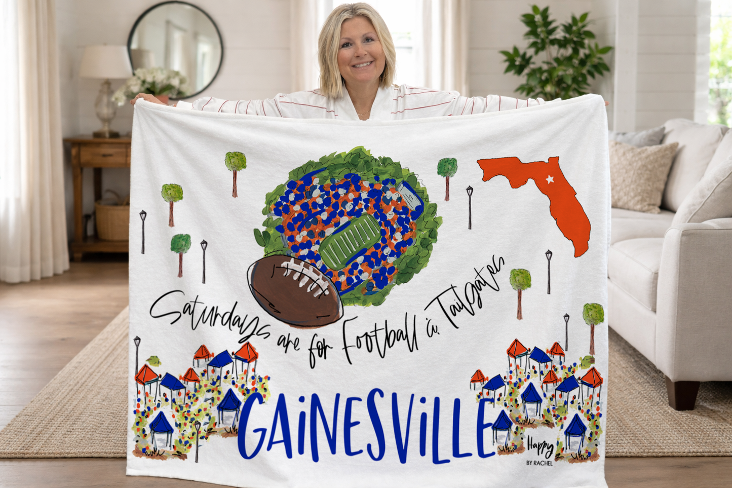Gainesville Saturdays Game Day Fleece Blanket