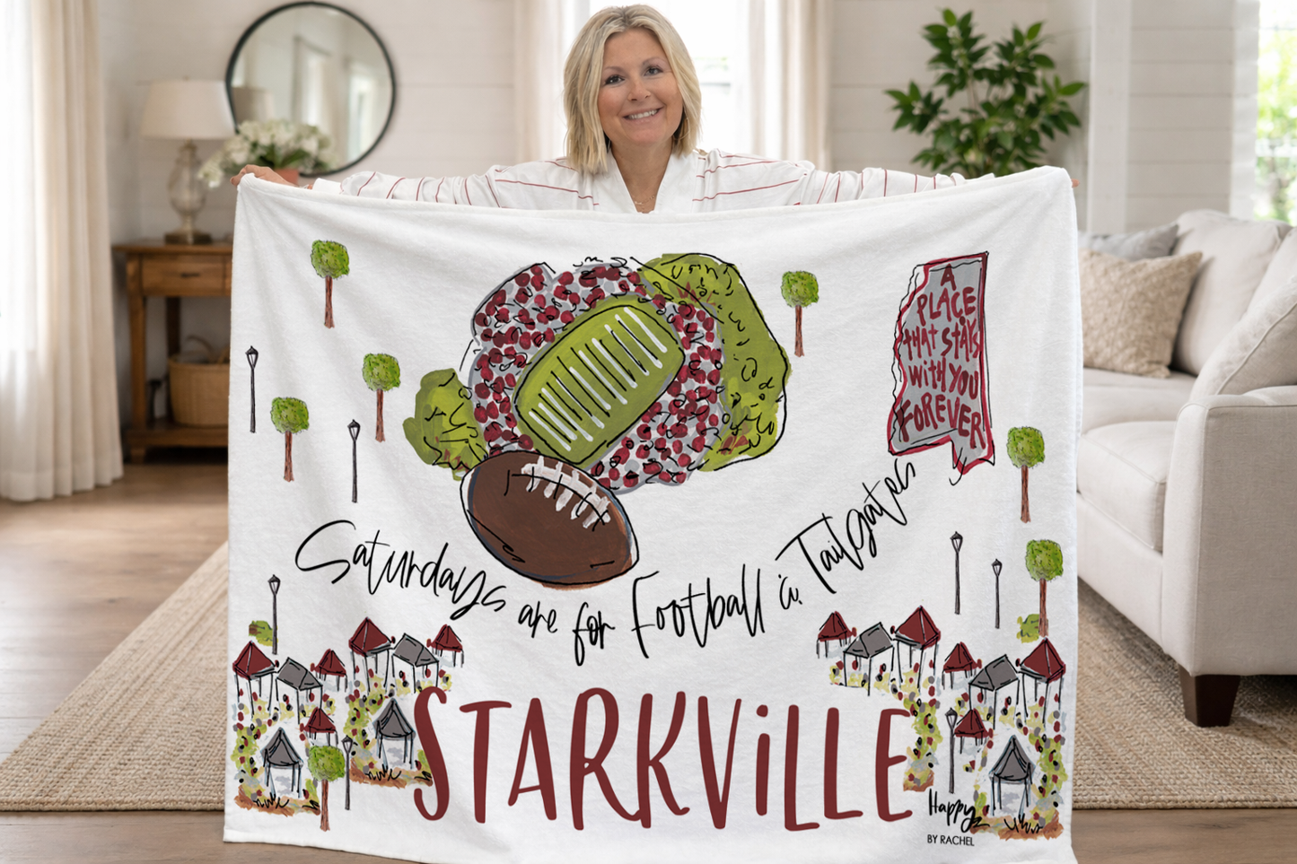 Starkville Saturdays Game Day Fleece Blanket