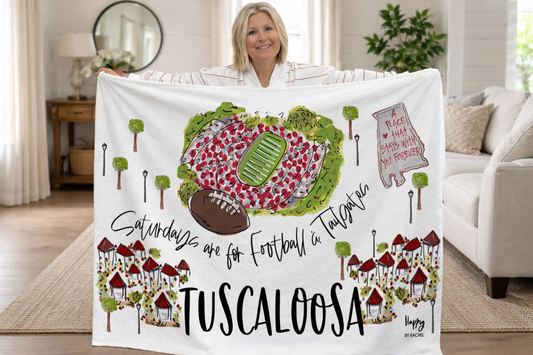 Tuscaloosa Saturdays Game Day Fleece Blanket