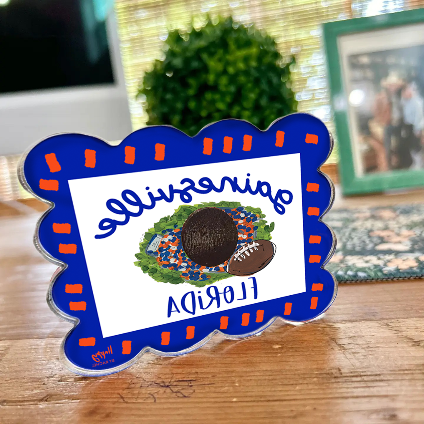 ACRYLIC Gainsville, FL Scalloped Stadium Magnet