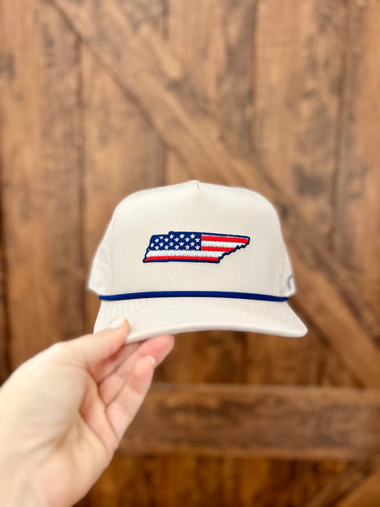 Khaki American Flag Tennessee Hat