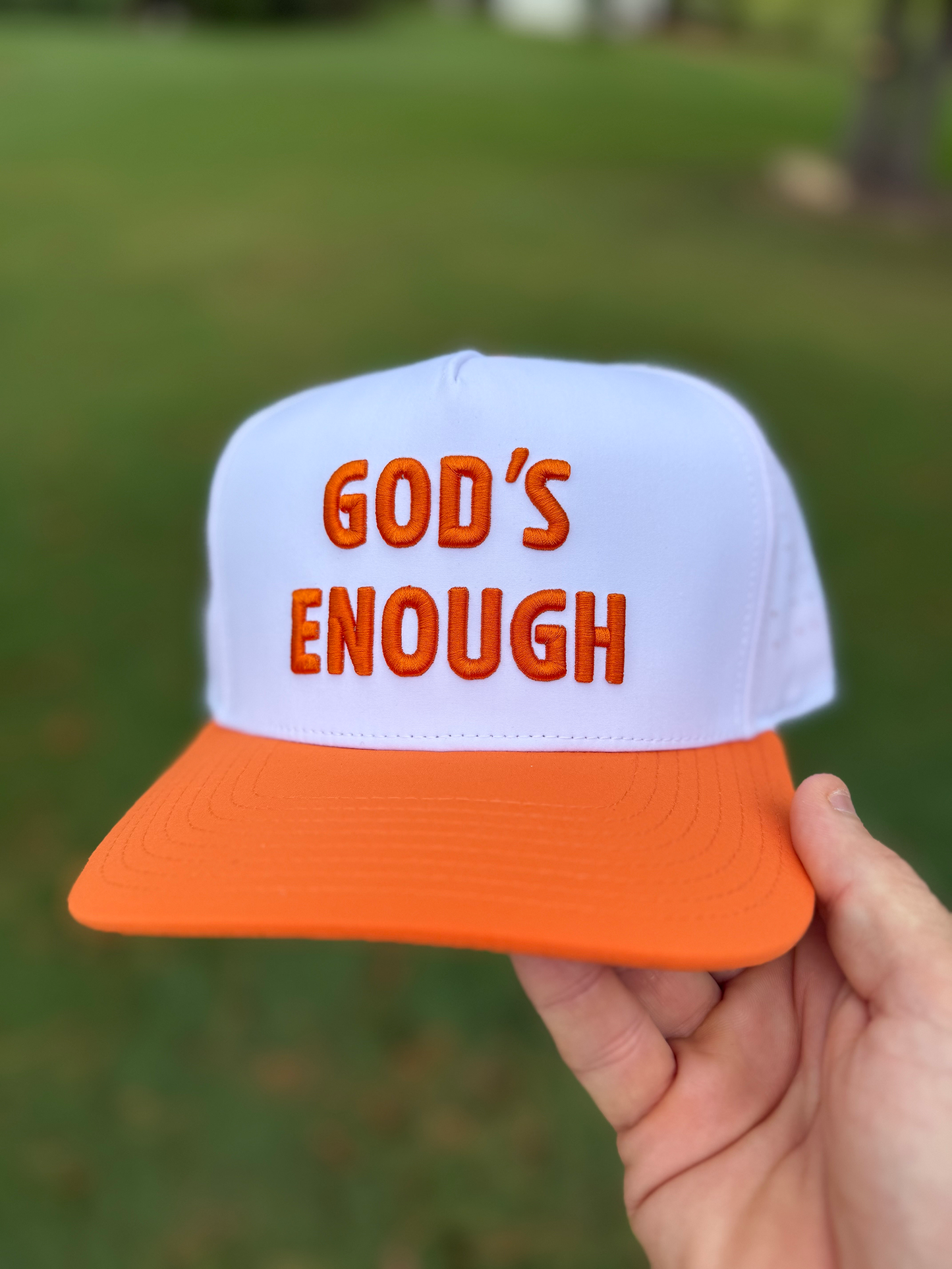 God's Enough, White and Orange
