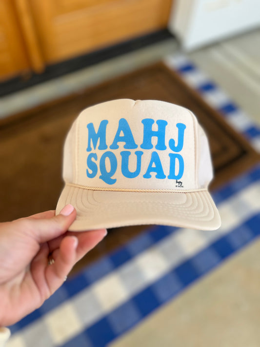 Mahj Squad Khaki Trucker Hat