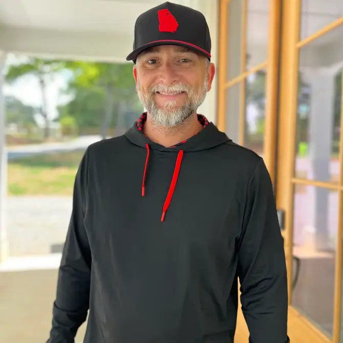 PREORDER - Athens Red and Black State Performance Hoodie