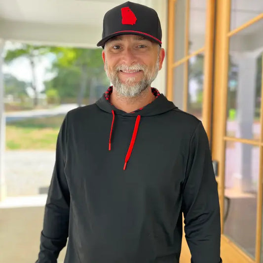 PREORDER - Athens Red and Black State Performance Hoodie